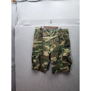 Camouflage Cargo Shorts Mens Size L By Galaxy Cotton Blend Relaxed Fit With Mult